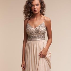 BHLDN Adrianna Papell Aida Dress in champagne